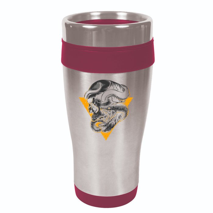 Skull Snake Triangle Graphic Design 16oz Travel Tumbler
