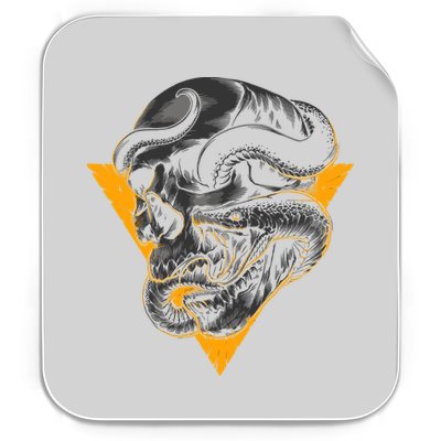 Skull Snake Triangle Graphic Design Permanent Decal Sticker