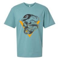 Skull Snake Triangle Graphic Design Sueded Cloud Jersey T-Shirt