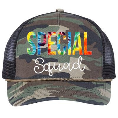 Special Squad Tie Dye Appreciation Day Hello Back To School Retro Rope Trucker Hat Cap