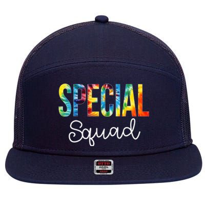 Special Squad Tie Dye Appreciation Day Hello Back To School 7 Panel Mesh Trucker Snapback Hat