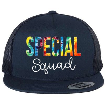 Special Squad Tie Dye Appreciation Day Hello Back To School Flat Bill Trucker Hat