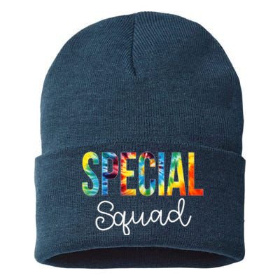 Special Squad Tie Dye Appreciation Day Hello Back To School Sustainable Knit Beanie