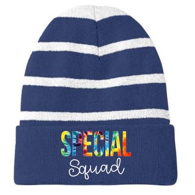 Special Squad Tie Dye Appreciation Day Hello Back To School Striped Beanie with Solid Band