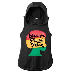 StrongProudNana Ladies PosiCharge Tri-Blend Wicking Draft Hoodie Tank