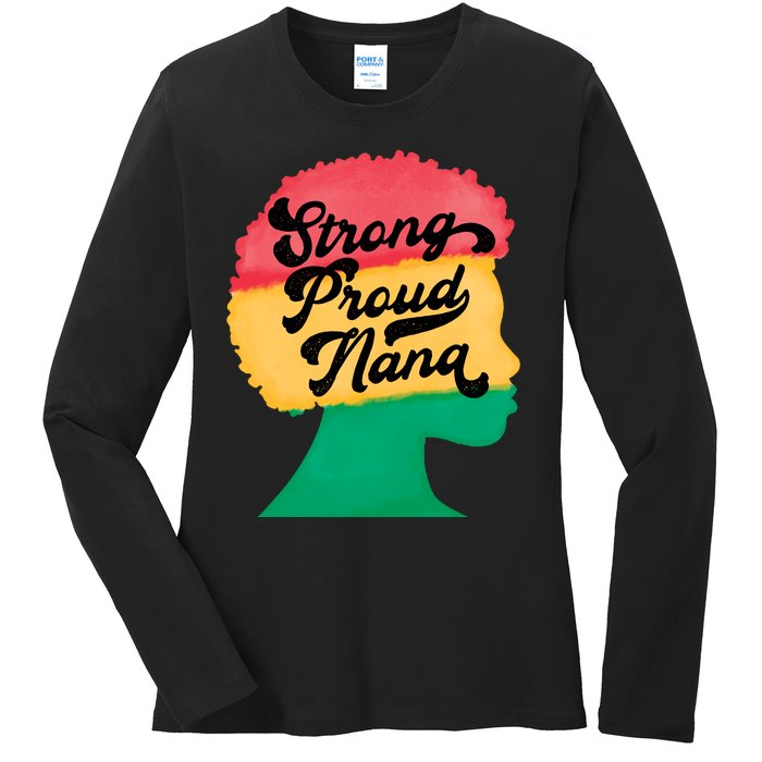 StrongProudNana Ladies Long Sleeve Shirt