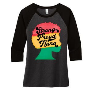 StrongProudNana Women's Tri-Blend 3/4-Sleeve Raglan Shirt