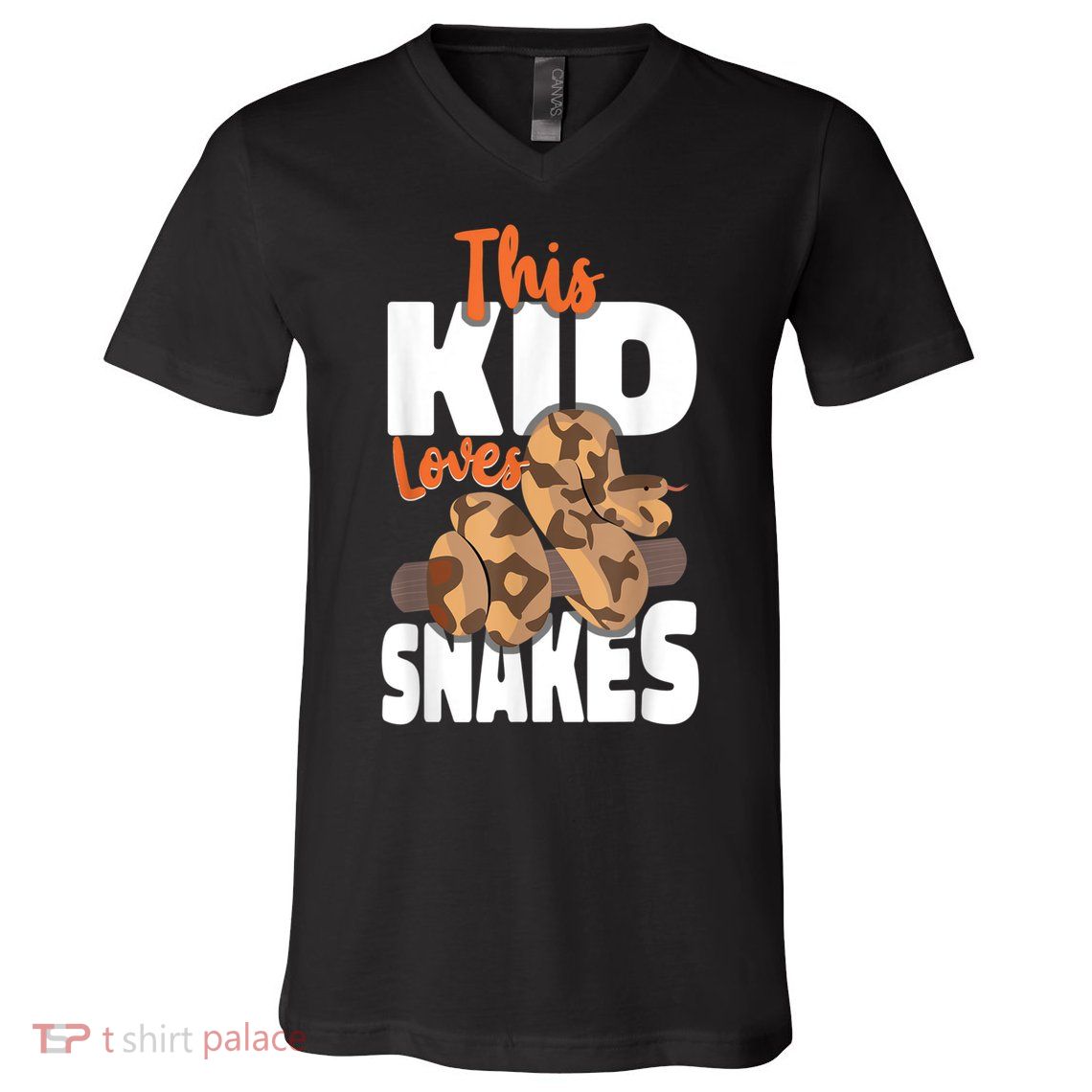 Snake Serpent This Kids Loves Snakes V-Neck T-Shirt