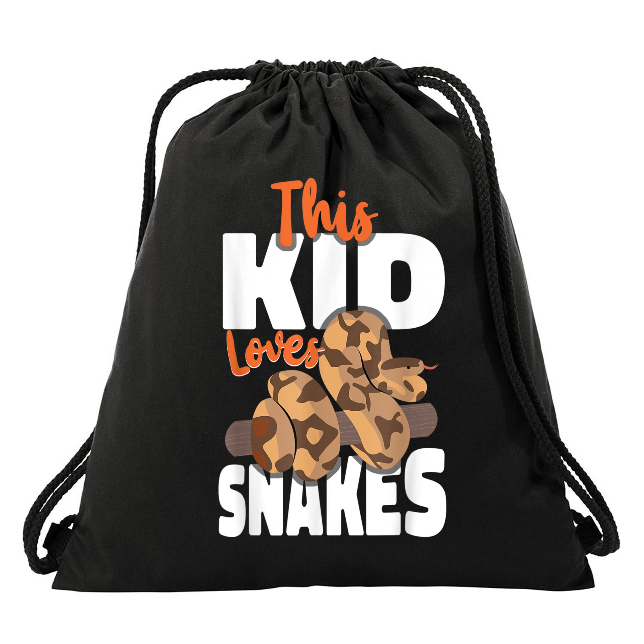 Snake Serpent This Kids Loves Snakes Drawstring Bag