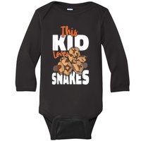 Snake Serpent This Kids Loves Snakes Baby Long Sleeve Bodysuit