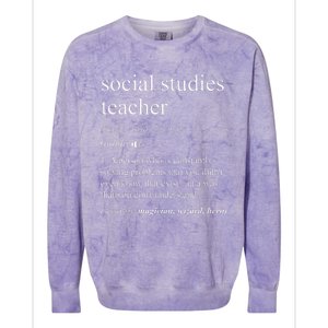 Social Studies Teacher Colorblast Crewneck Sweatshirt