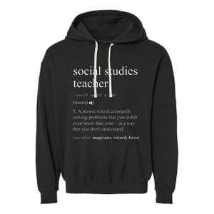 Social Studies Teacher Garment-Dyed Fleece Hoodie