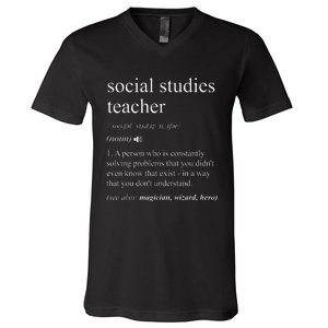 Social Studies Teacher V-Neck T-Shirt