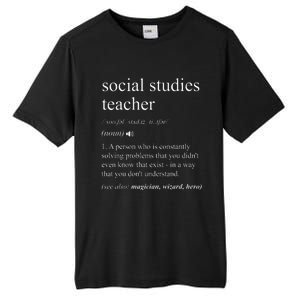 Social Studies Teacher Tall Fusion ChromaSoft Performance T-Shirt