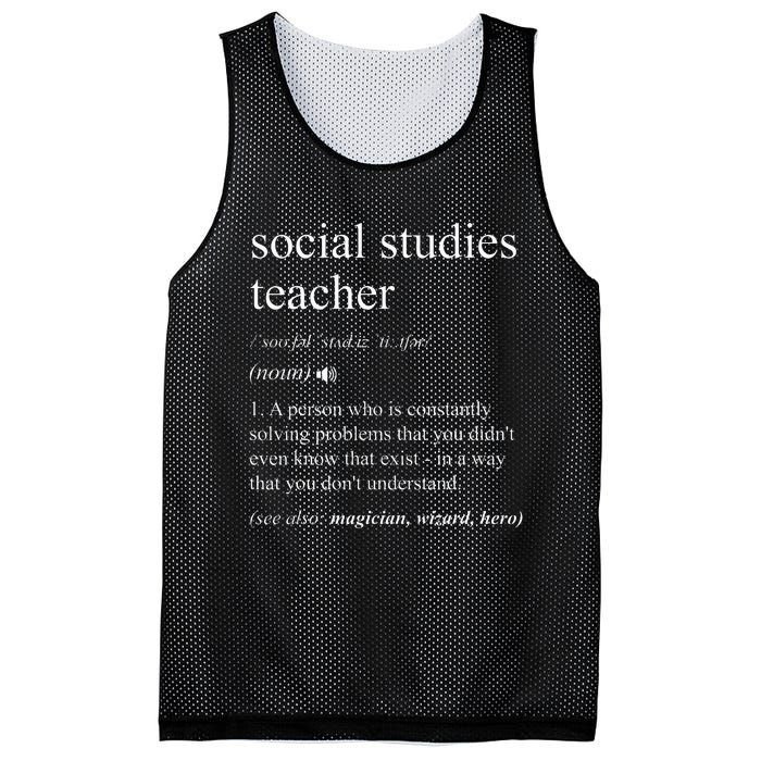 Social Studies Teacher Mesh Reversible Basketball Jersey Tank