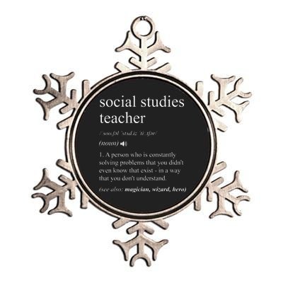 Social Studies Teacher Metallic Star Ornament