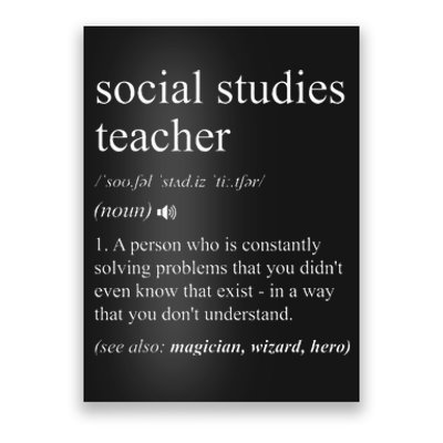 Social Studies Teacher Poster