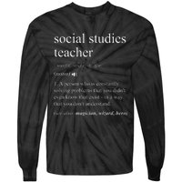 Social Studies Teacher Tie-Dye Long Sleeve Shirt