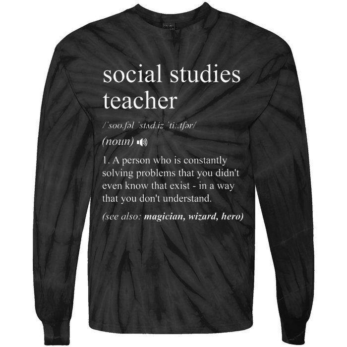 Social Studies Teacher Tie-Dye Long Sleeve Shirt