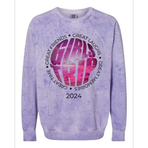 Suned Sisters: Trip 2024 Beach Edition Great Gift Colorblast Crewneck Sweatshirt