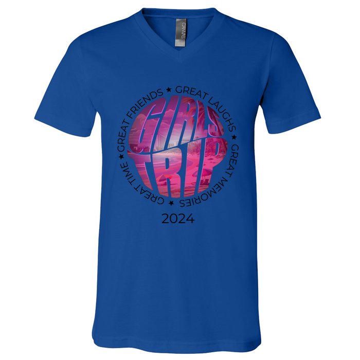 Suned Sisters: Trip 2024 Beach Edition Great Gift V-Neck T-Shirt