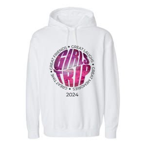 Suned Sisters: Trip 2024 Beach Edition Great Gift Garment-Dyed Fleece Hoodie