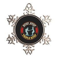 Step Step  Triple Step Quote For A West Coast Swing Dancer Metallic Star Ornament