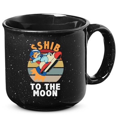 Shiba, Shib To The Moon 15oz Campfire Ceramic Mug