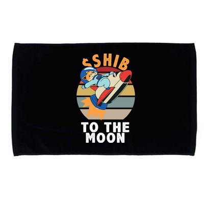 Shiba, Shib To The Moon Microfiber Hand Towel