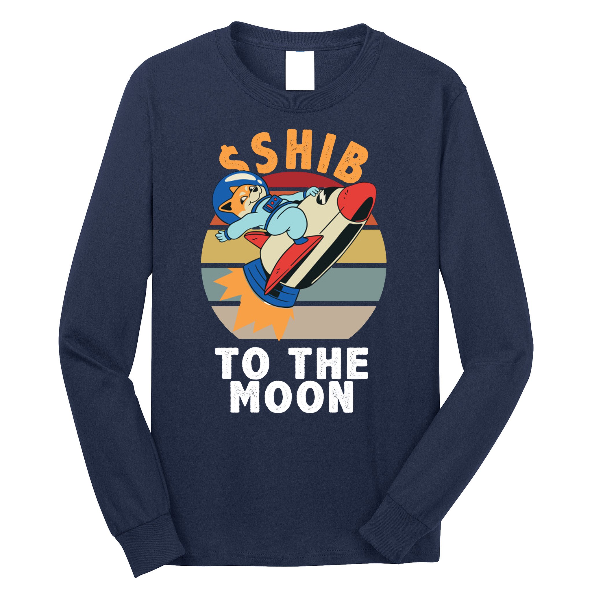 Shiba, Shib To The Moon Long Sleeve Shirt