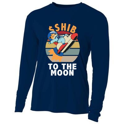 Shiba, Shib To The Moon Cooling Performance Long Sleeve Crew