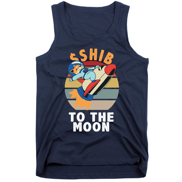 Shiba, Shib To The Moon Tank Top