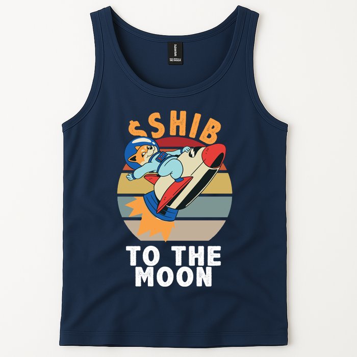 Shiba, Shib To The Moon Tank Top