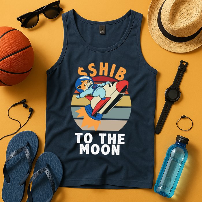 Shiba, Shib To The Moon Tank Top
