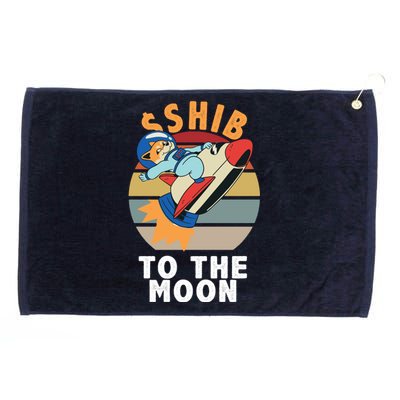 Shiba, Shib To The Moon Grommeted Golf Towel