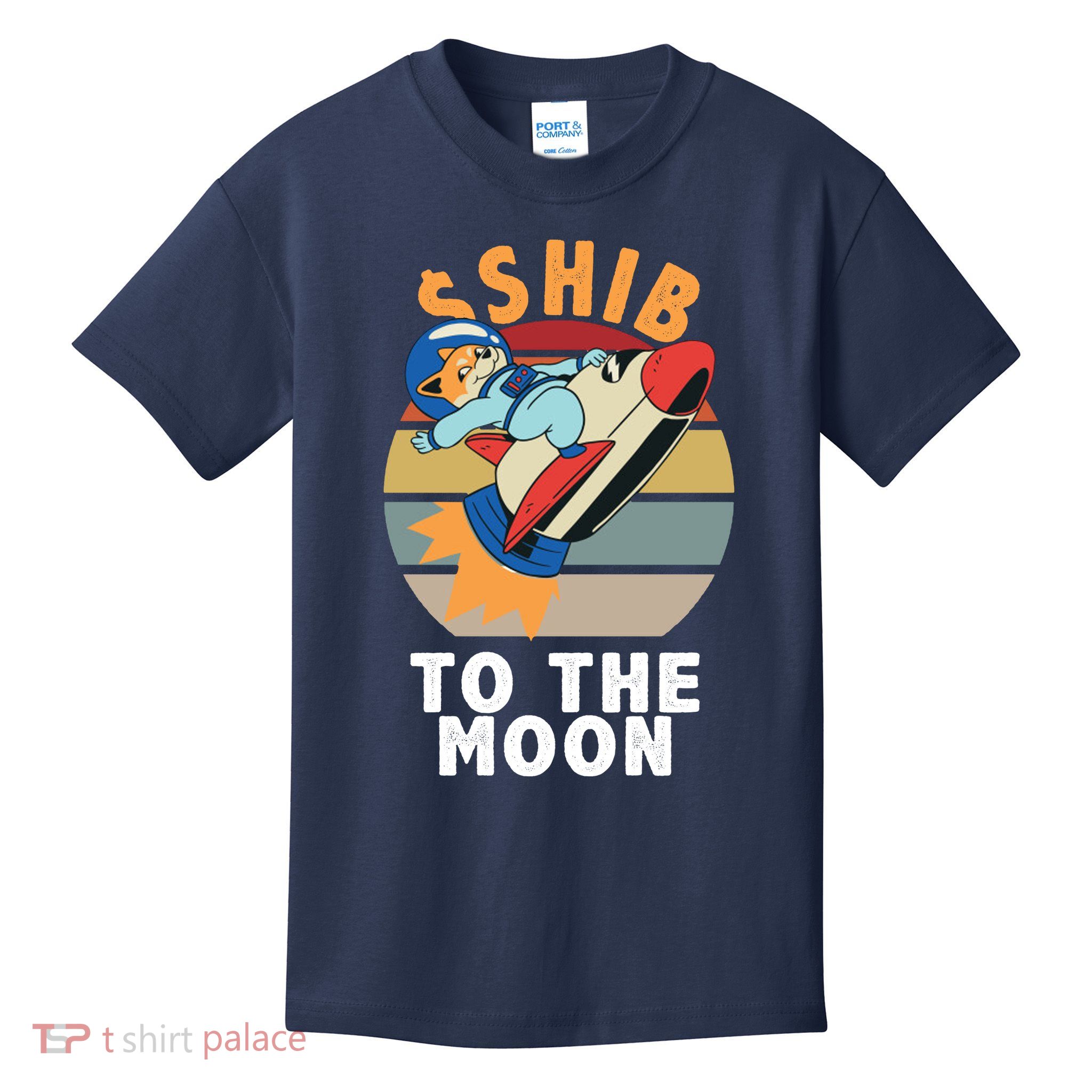 Shiba, Shib To The Moon Kids T-Shirt