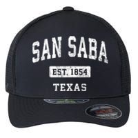 San Saba Texas Tx Vintage Sports Established Flexfit Unipanel Trucker Cap