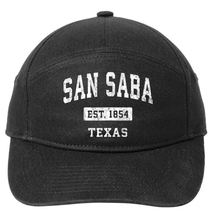 San Saba Texas Tx Vintage Sports Established 7-Panel Snapback Hat