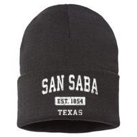 San Saba Texas Tx Vintage Sports Established Sustainable Knit Beanie