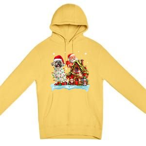 Santa Shih Tzu Funny Santa Gnome Snow Xmas Dog Lover Gift Premium Pullover Hoodie