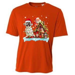 Santa Shih Tzu Funny Santa Gnome Snow Xmas Dog Lover Gift Cooling Performance Crew T-Shirt