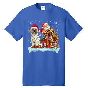 Santa Shih Tzu Funny Santa Gnome Snow Xmas Dog Lover Gift Tall T-Shirt