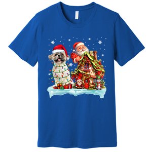 Santa Shih Tzu Funny Santa Gnome Snow Xmas Dog Lover Gift Premium T-Shirt