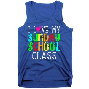 Sunday School Teacher I Love My Class Church Jesus Bible Gift Tank Top