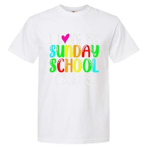 Sunday School Teacher I Love My Class Church Jesus Bible Gift Garment-Dyed Heavyweight T-Shirt