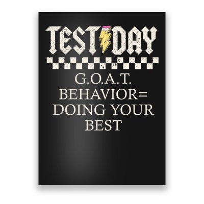 Staar State Testing Day Motivation Behavior Doing Your Best Poster
