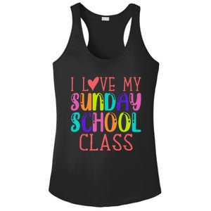 Sunday School Teacher I Love My Class Church Jesus Bible Ladies PosiCharge Competitor Racerback Tank