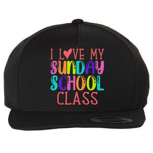 Sunday School Teacher I Love My Class Church Jesus Bible Wool Snapback Cap