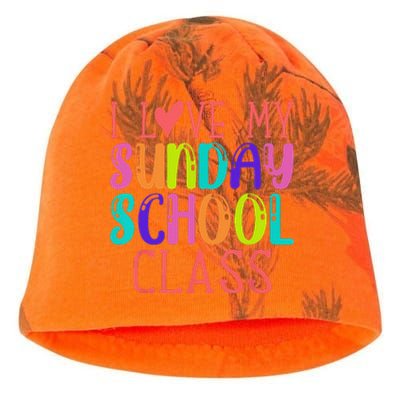 Sunday School Teacher I Love My Class Church Jesus Bible Kati - Camo Knit Beanie