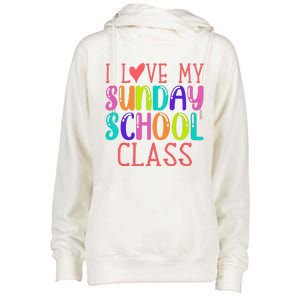 Sunday School Teacher I Love My Class Church Jesus Bible Womens Funnel Neck Pullover Hood